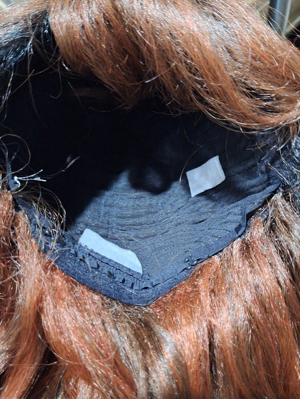Luxurious Long Wavy Human Hair Blend Wig - Chestnut Brown - Picture 7 of 7